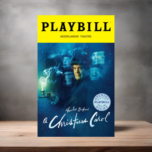 Playbill A Christmas Carol poster on aluminum print. Multiple sizes available