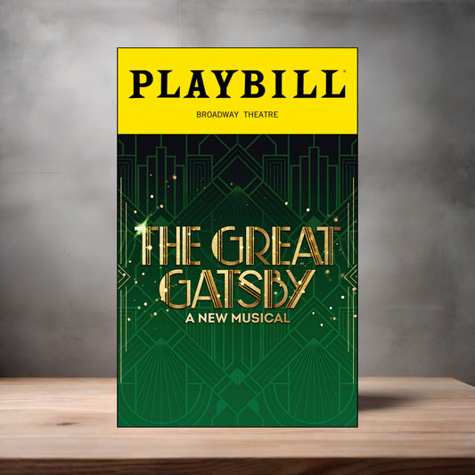 Playbill The Great Gatsby poster on aluminum print. Multiple sizes available