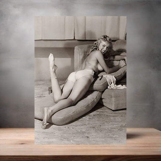 Adult Mature Marilyn Monroe  poster on aluminum print. Multiple sizes available
