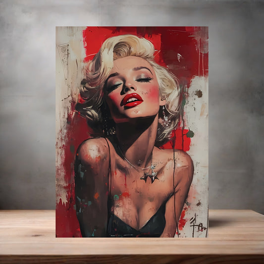Marilyn Monroe poster on aluminum print. Multiple sizes available
