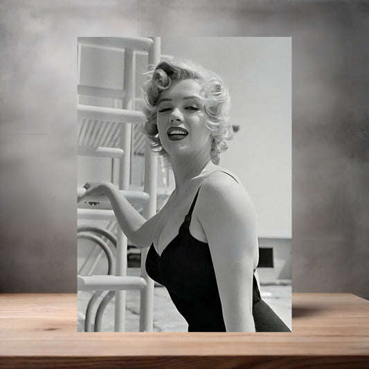 Marilyn Monroe poster on aluminum print. Multiple sizes available
