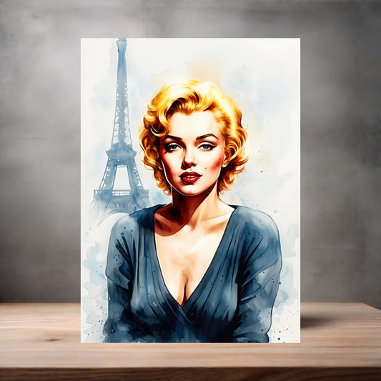 Marilyn Monroe poster on aluminum print. Multiple sizes available