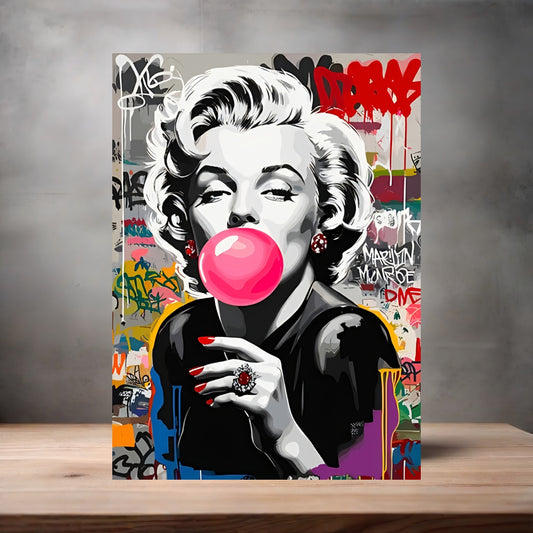 Marilyn Monroe poster on aluminum print. Multiple sizes available