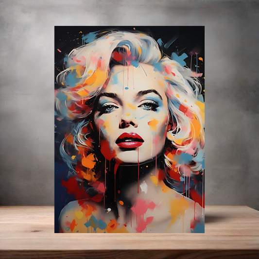 Marilyn Monroe poster on aluminum print. Multiple sizes available