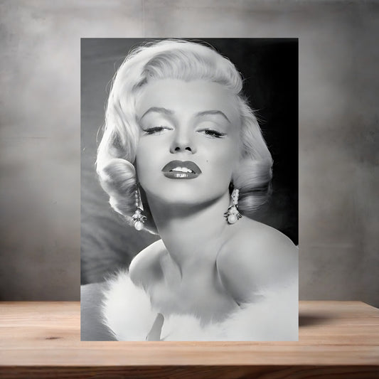 Marilyn Monroe poster on aluminum print. Multiple sizes available