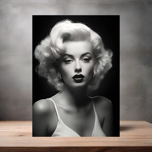 Marilyn Monroe poster on aluminum print. Multiple sizes available