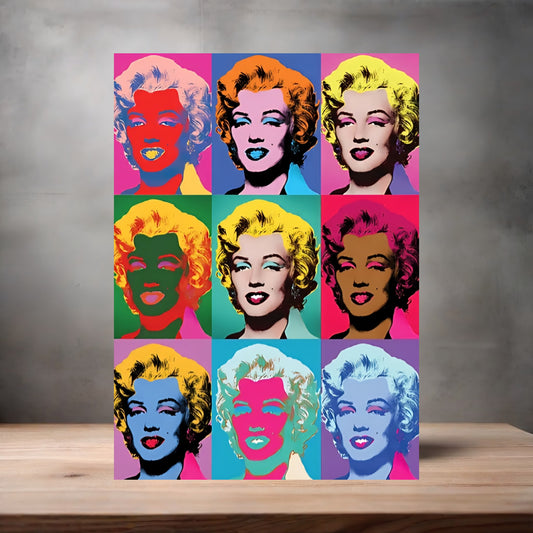 Marilyn Monroe poster on aluminum print. Multiple sizes available