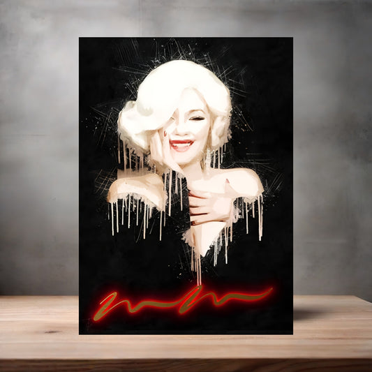Marilyn Monroe poster on aluminum print. Multiple sizes available