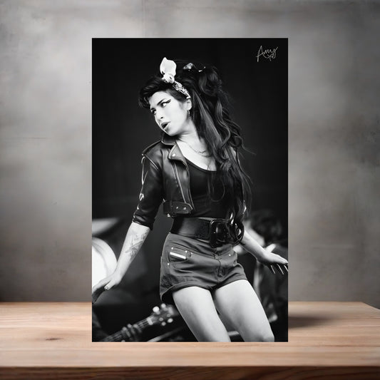 Amy Winehouse v6 poster on aluminum print. Multiple sizes available