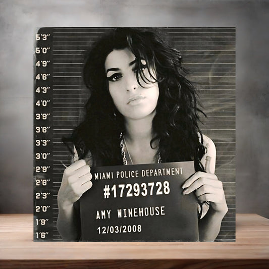 Amy Winehouse v14 poster on aluminum print. Multiple sizes available