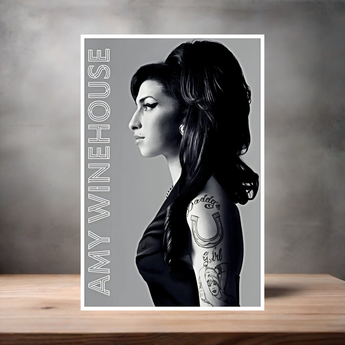 Amy Winehouse v11 poster on aluminum print. Multiple sizes available