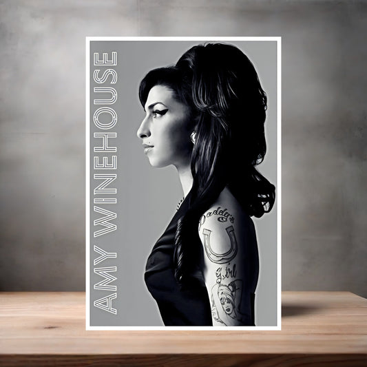 Amy Winehouse v11 poster on aluminum print. Multiple sizes available