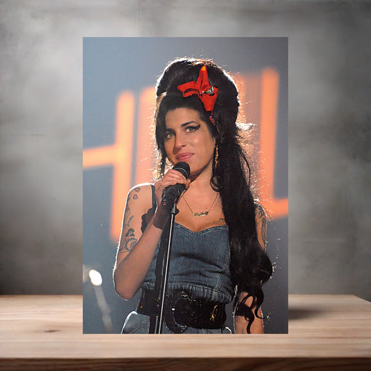 Amy Winehouse v9 poster on aluminum print. Multiple sizes available