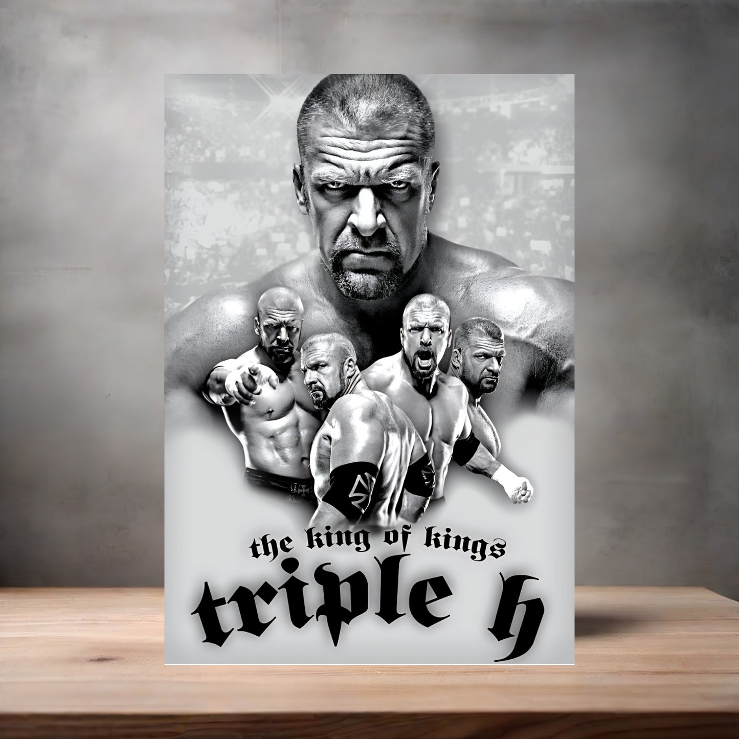 Triple H The King of Kings Wrestling poster on aluminum print. Multiple sizes available