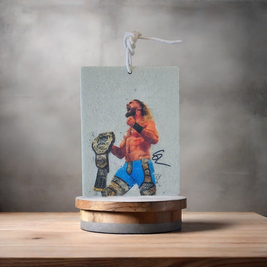 Seth Rollins wrestling photo on car air freshener. Many scents to choose from