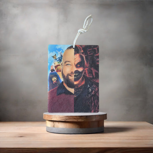 Bray Wyatt and the Fiend wrestling photo on car air freshener. Many scents to choose from