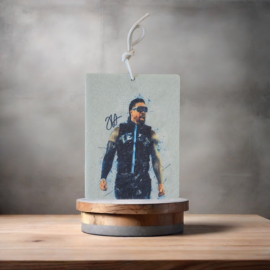 Jey Uso Yeet wrestling photo on car air freshener. Many scents to choose from