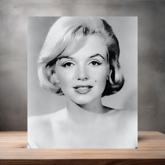 Young Marilyn Monroe poster on aluminum print. Multiple sizes available