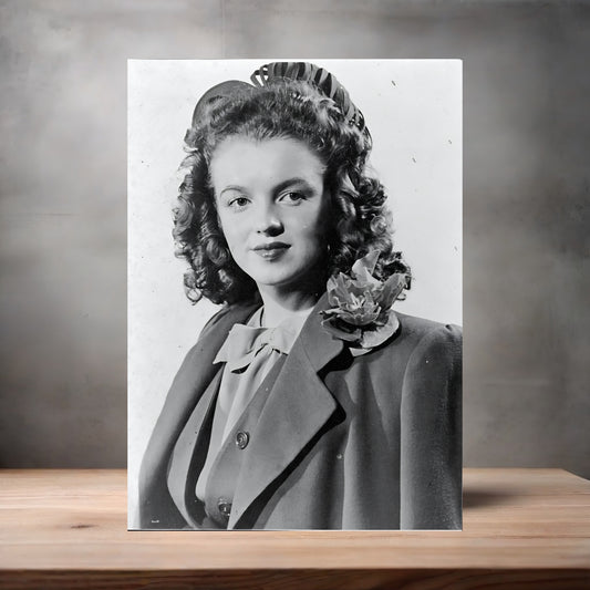 Marilyn Monroe early years poster on aluminum print. Multiple sizes available