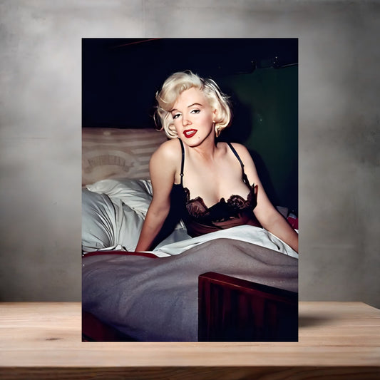 Marilyn Monroe sexy lingerie poster on aluminum print. Multiple sizes available