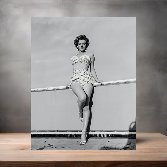 Marilyn Monroe sexy bikini poster on aluminum print. Multiple sizes available