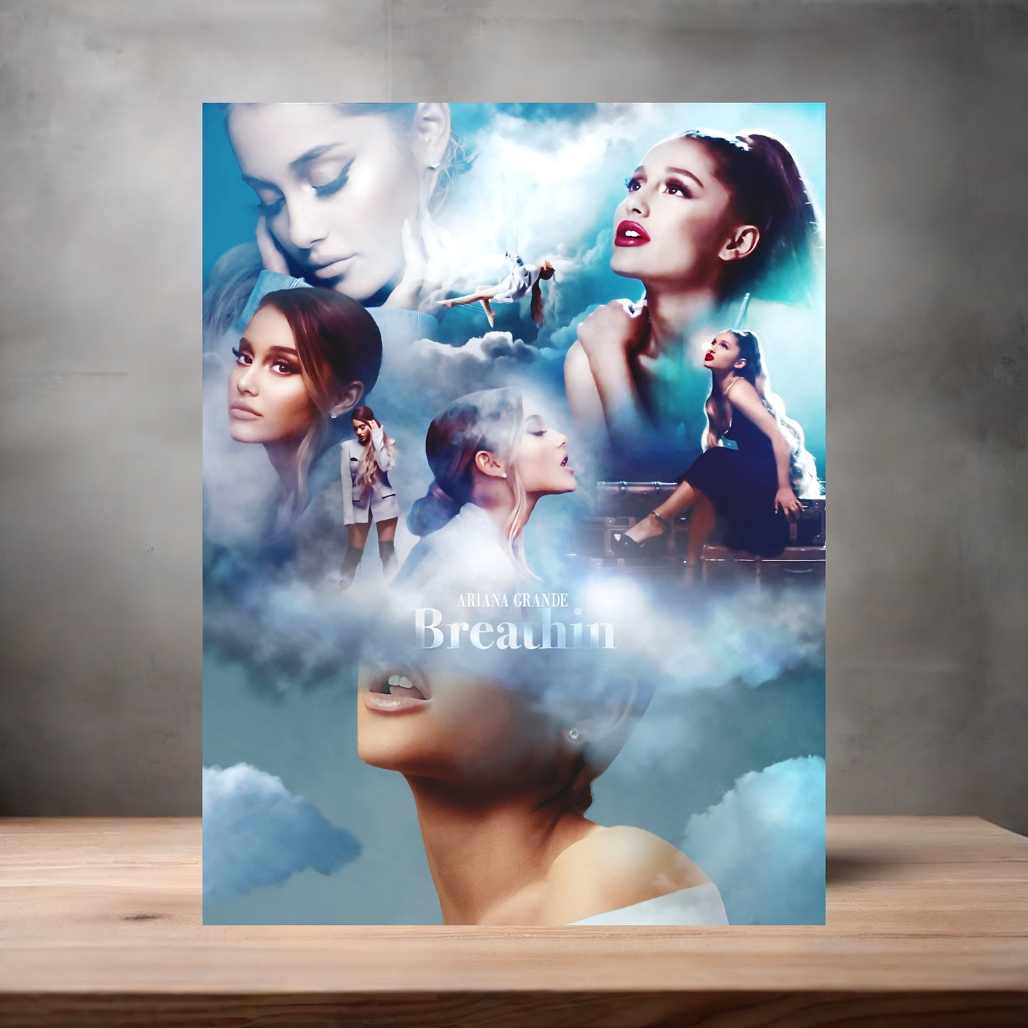 Ariana Grande v7 poster on aluminum print. Multiple sizes available