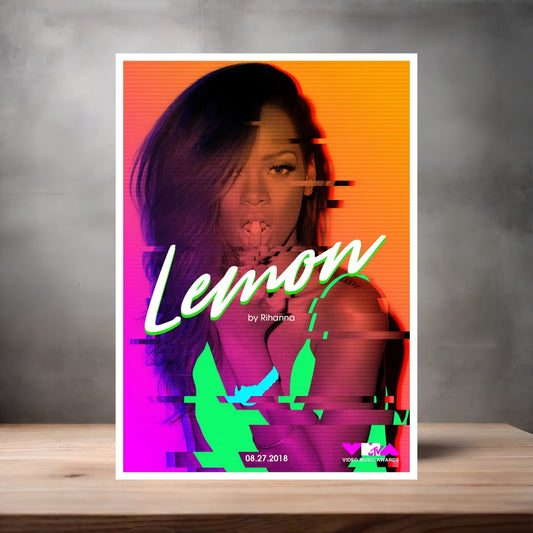 Lemon by Rihanna poster on aluminum print. Multiple sizes available