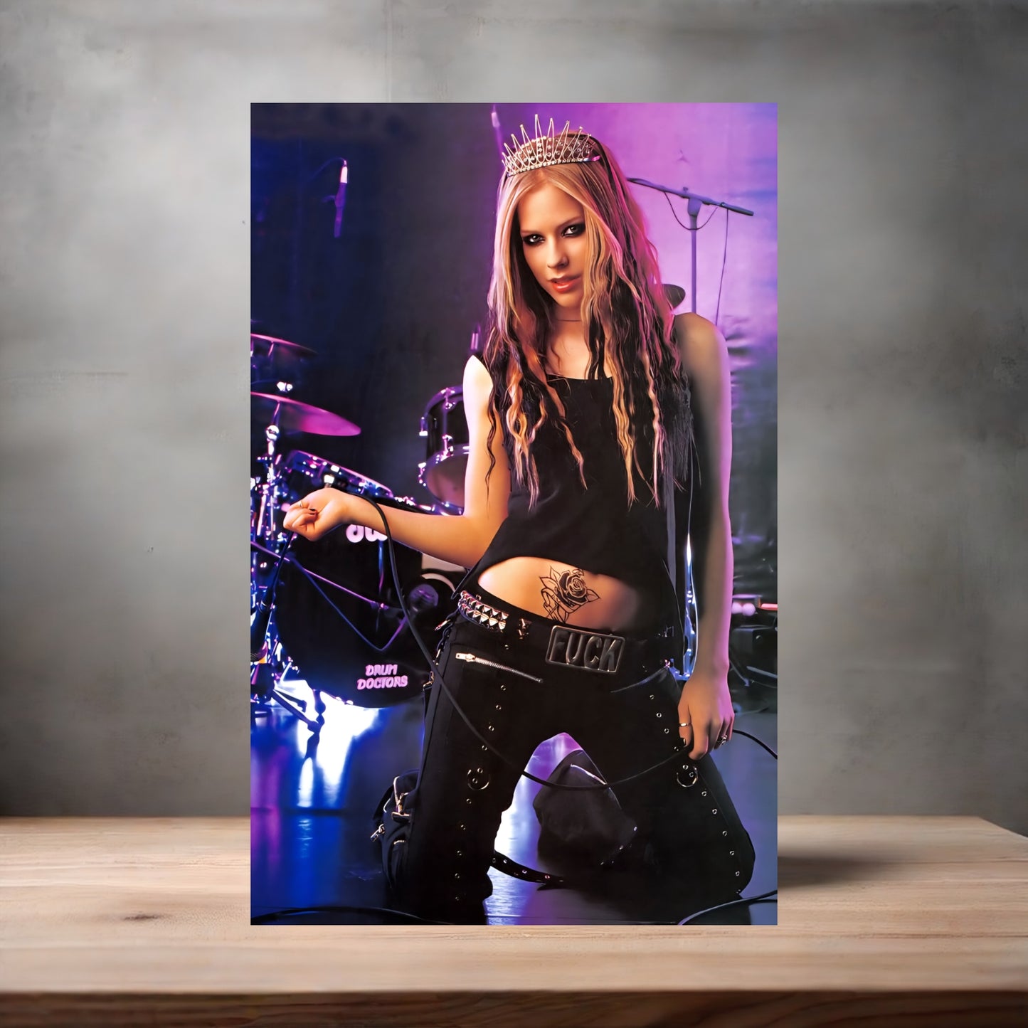 Avril Lavigne poster on aluminum print. Multiple sizes available