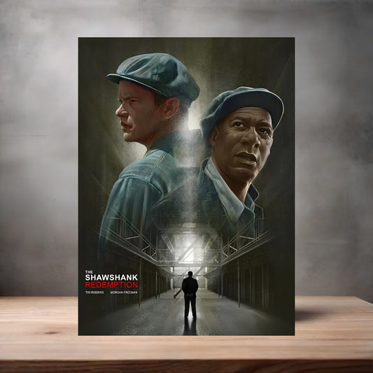 The Shawshank Redemption movie poster on aluminum print. Multiple sizes available. v4