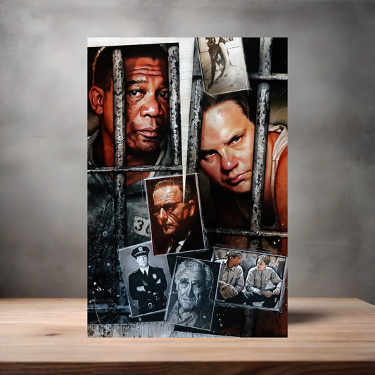 The Shawshank Redemption movie poster on aluminum print. Multiple sizes available. v2