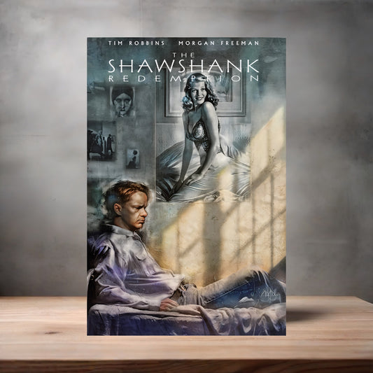 The Shawshank Redemption movie poster on aluminum print. Multiple sizes available. v11