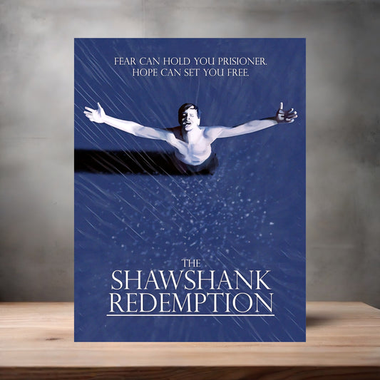 The Shawshank Redemption movie poster on aluminum print. Multiple sizes available. v10