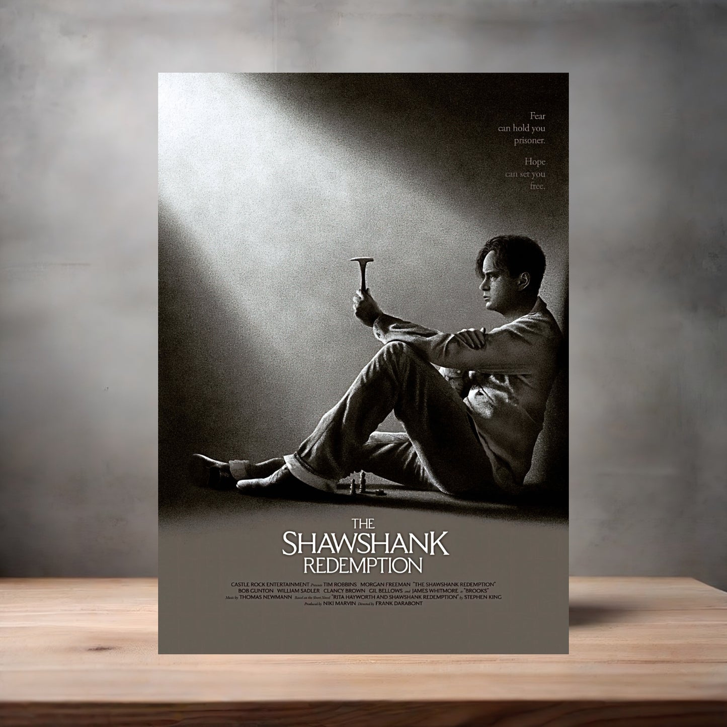 The Shawshank Redemption movie poster on aluminum print. Multiple sizes available. v9
