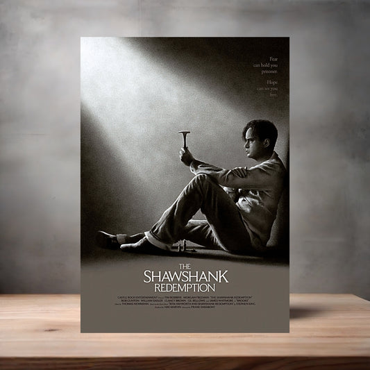 The Shawshank Redemption movie poster on aluminum print. Multiple sizes available. v9