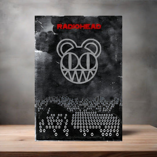 Radiohead poster on aluminum print. Multiple sizes available