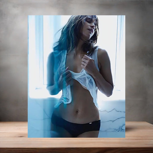 Sexy Halle Berry poster on aluminum print. Multiple sizes available