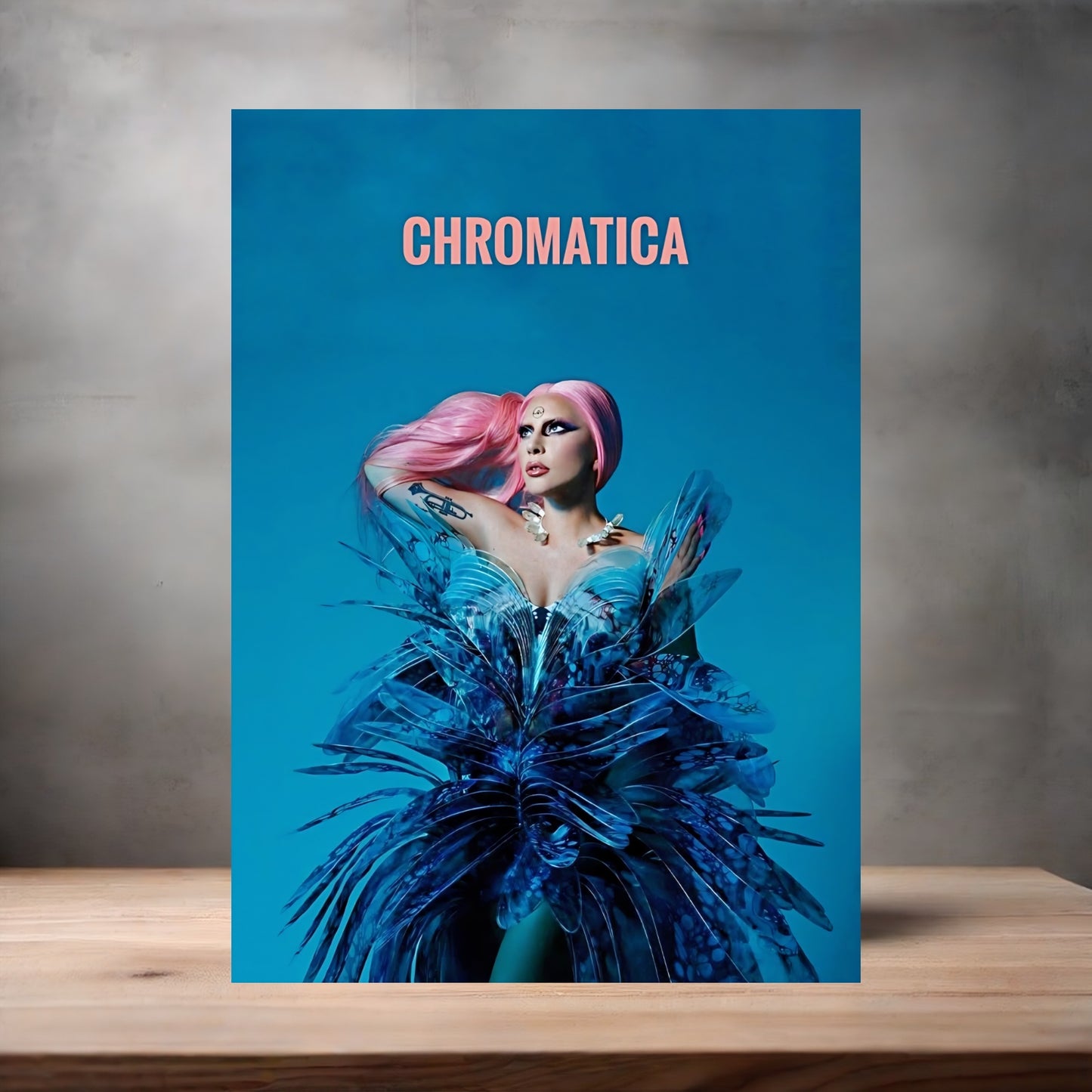 Lady Gaga Chromatica poster on aluminum print. Multiple sizes available