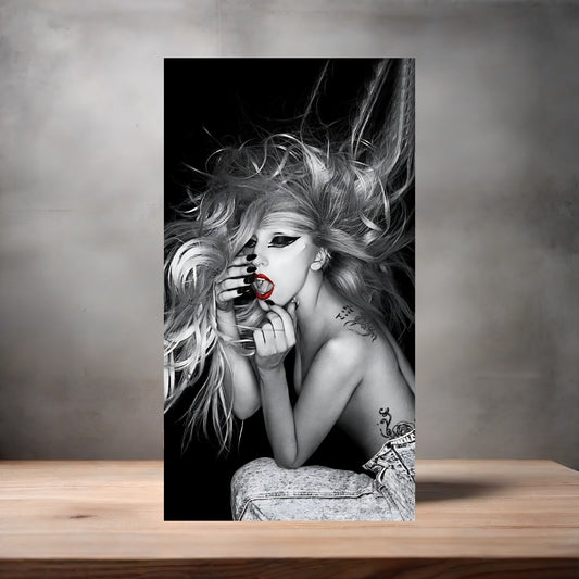 Sexy Lady Gaga poster on aluminum print. Multiple sizes available v3