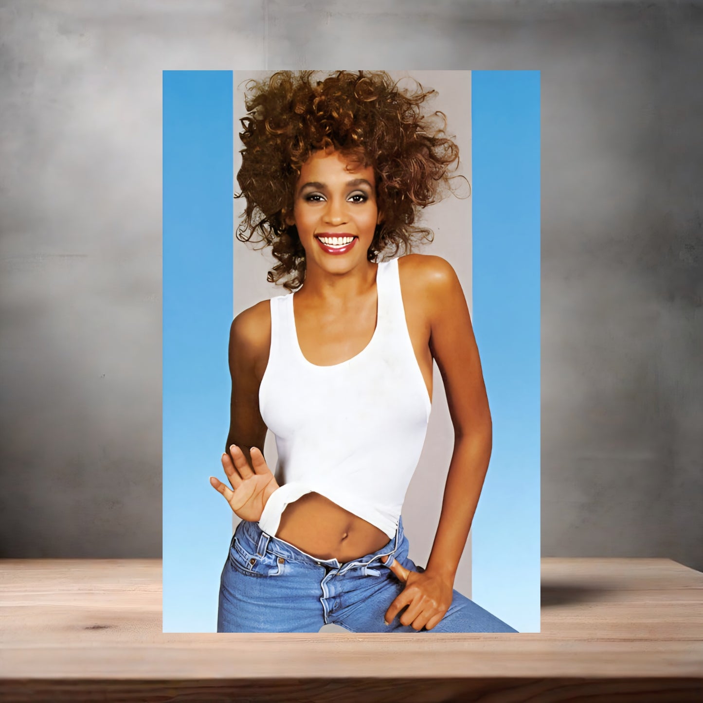 Whitney Houston poster on aluminum print. Multiple sizes available