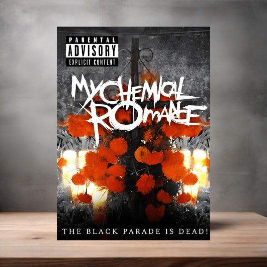 My Chemical Romance The Black Parade is Dead poster on aluminum print. Multiple sizes available