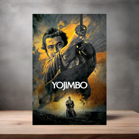 Yojimbo movie poster on aluminum print. Multiple sizes available.