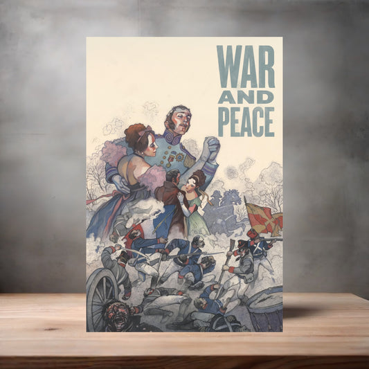 War and Peace movie poster on aluminum print. Multiple sizes available.