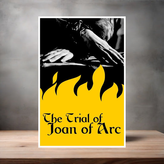 The Trial of Joan of Arc movie poster on aluminum print. Multiple sizes available.