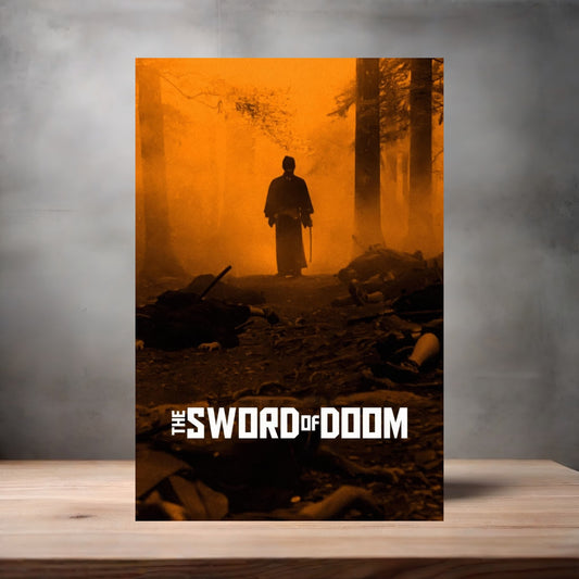 The Sword of Doom movie poster on aluminum print. Multiple sizes available.