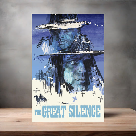 The Great Silence movie poster on aluminum print. Multiple sizes available.