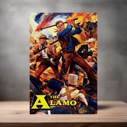 The Alamo movie poster on aluminum print. Multiple sizes available.