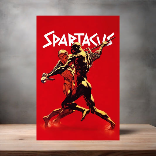 Spartacus movie poster on aluminum print. Multiple sizes available.