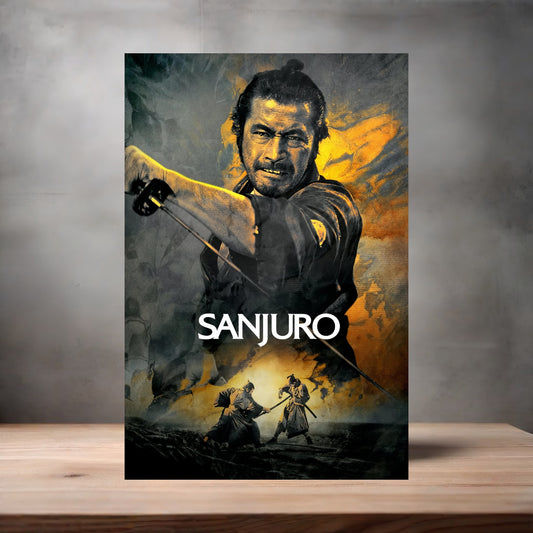 Sanjuro movie poster on aluminum print. Multiple sizes available.