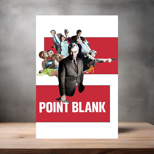 Point Blank movie poster on aluminum print. Multiple sizes available.