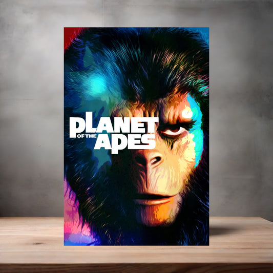 Planet of the Apes movie poster on aluminum print. Multiple sizes available.